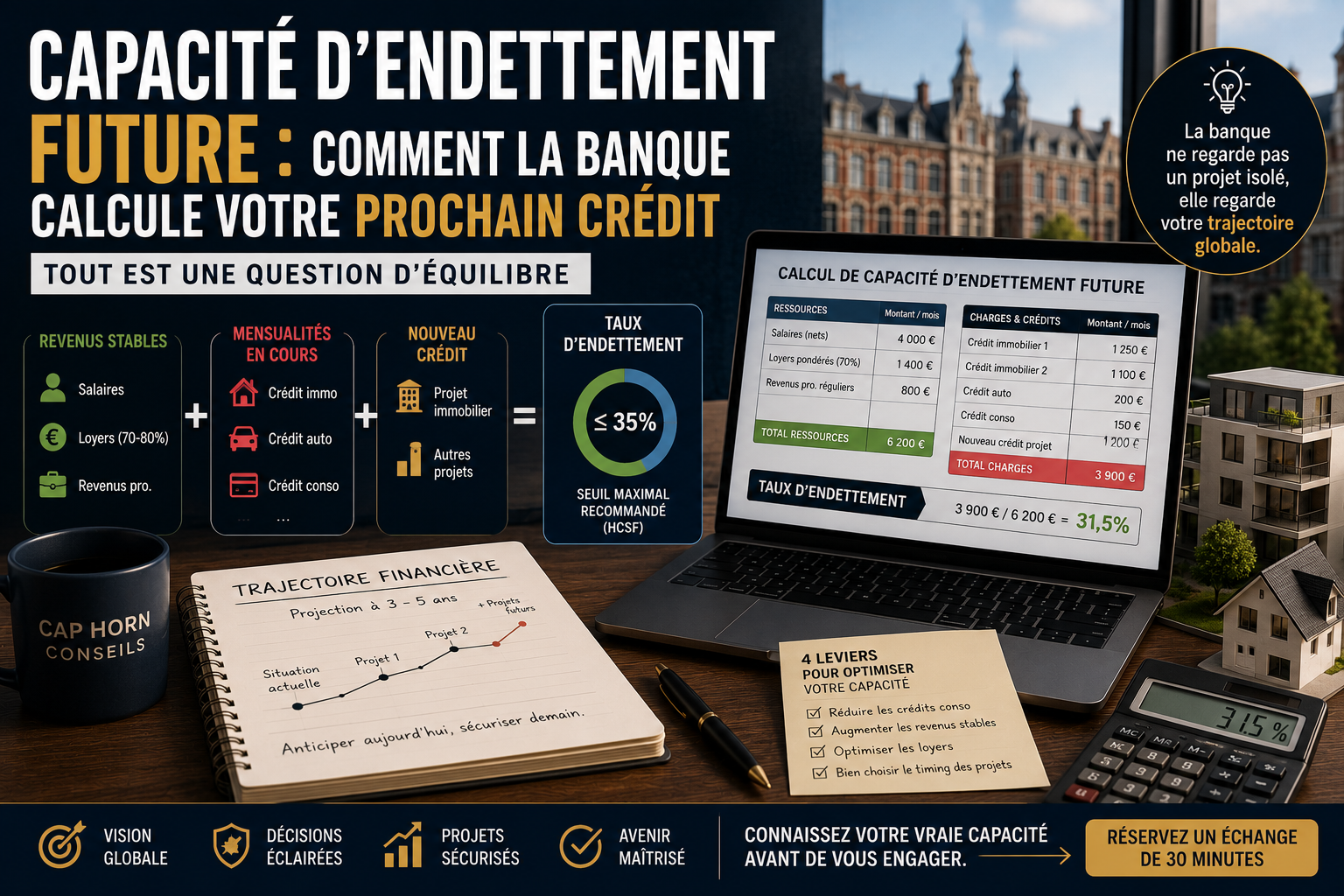 Comment une banque calcule votre capacité d'endettement future ?