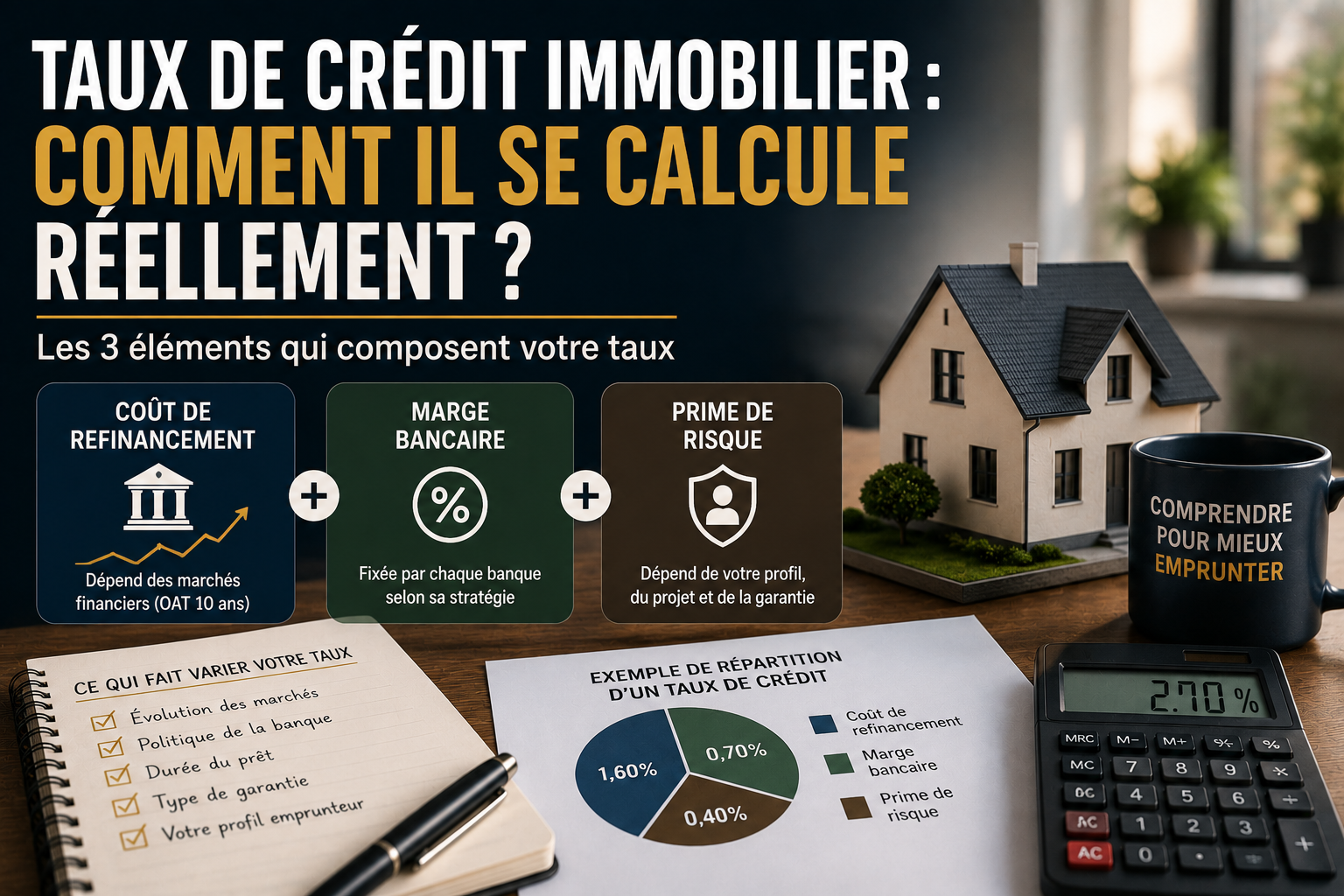 Comment est calculé le taux d'un crédit immobilier ?