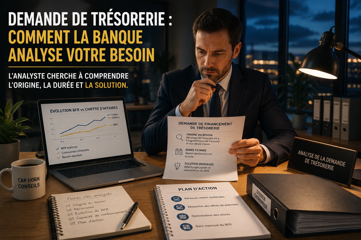 Comment une banque analyse un besoin de trésorerie avant de prêter ?