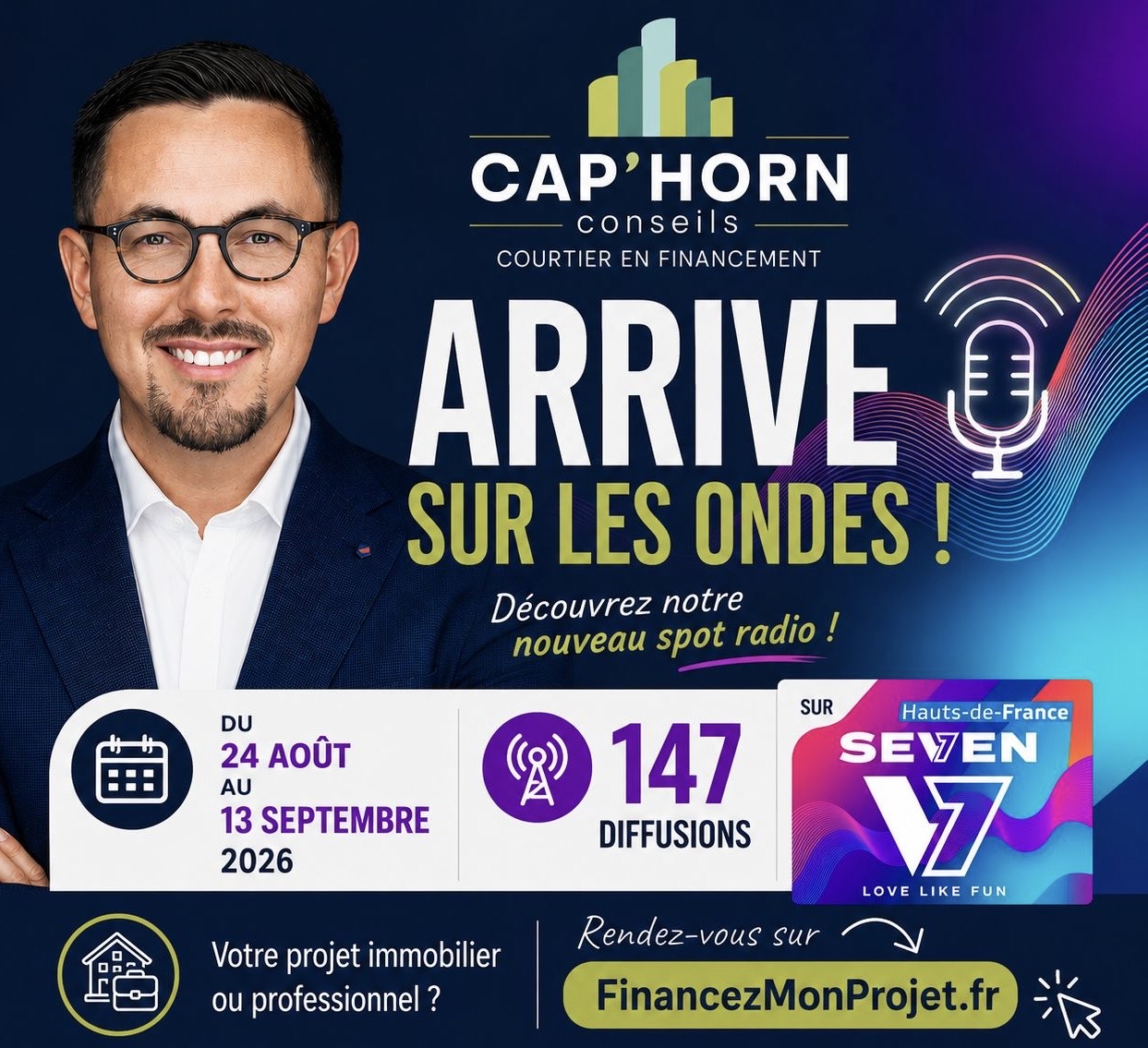 Cap Horn Conseils arrive sur Seven Radio Hauts-de-France