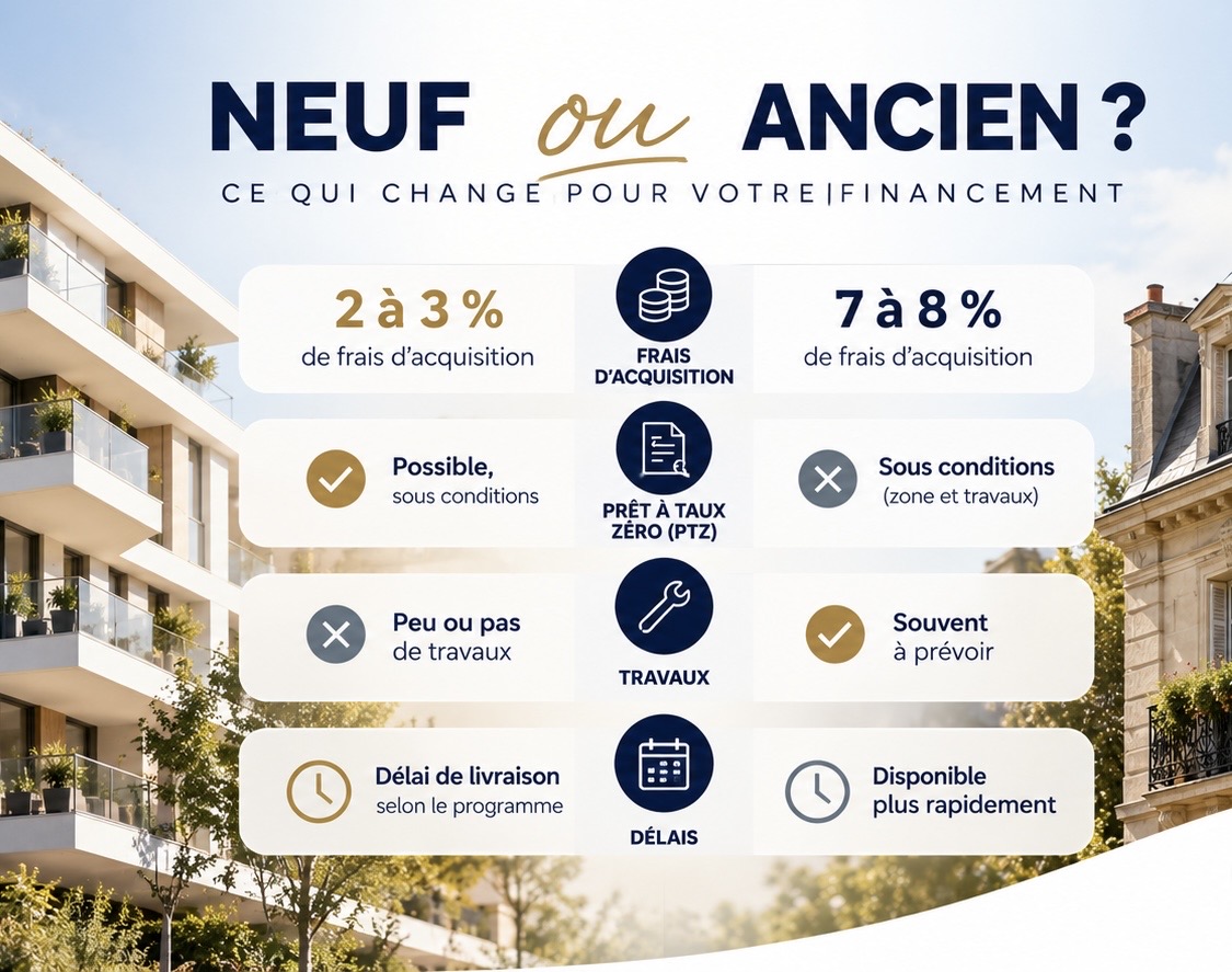 Neuf ou ancien : quelles différences pour votre financement immobilier ?